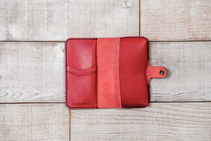 Hand and Hide Leather Phone Pouch Wallet | Red