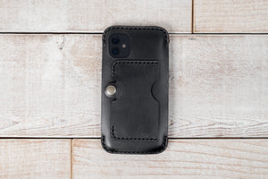 iPhone 11 Leather Phone Case  | Black