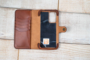 Samsung Galaxy A52 Leather Phone Wallet | Chestnut