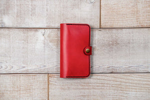 Leather Phone Pouch Wallet | Red