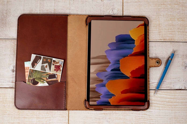 Hand and Hide Leather Tablet Case for Samsung Galaxy Tab S9 - Hand