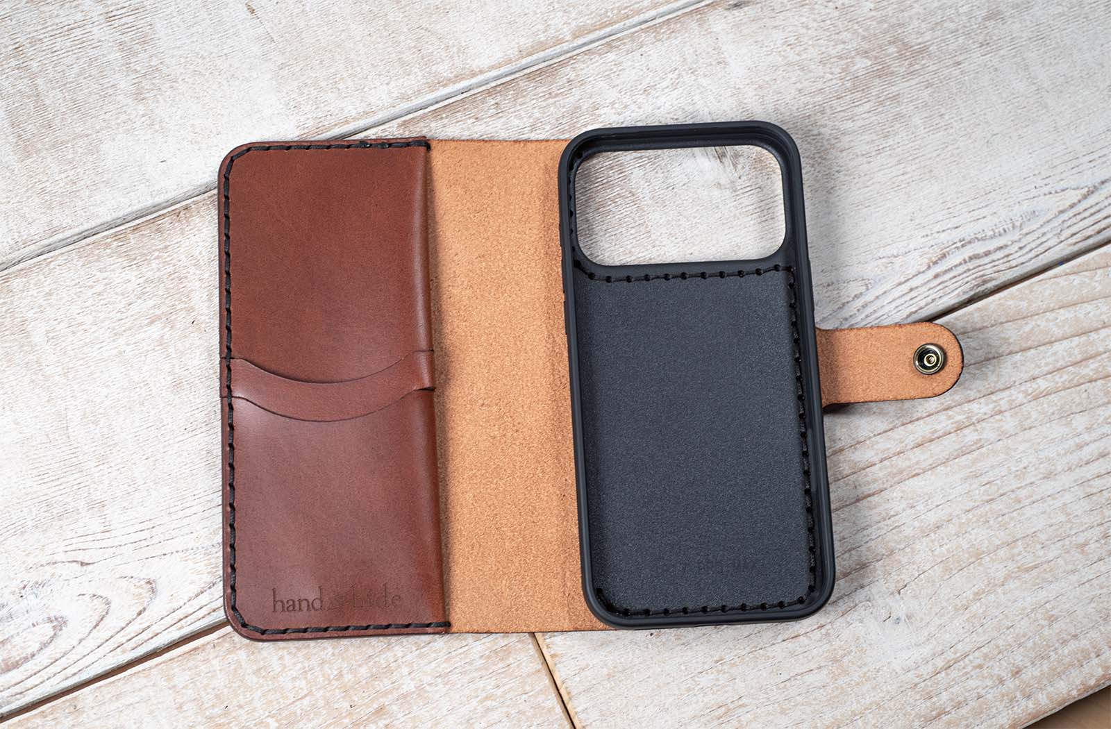 Hand and Hide Customizable Leather Phone Case for iPhone 17 Pro iPhone 17e / Dark Chocolate Hand and Hide Customizable Leather Phone Case for iPhone 17 Pro iPhone 17e / Dark Chocolate