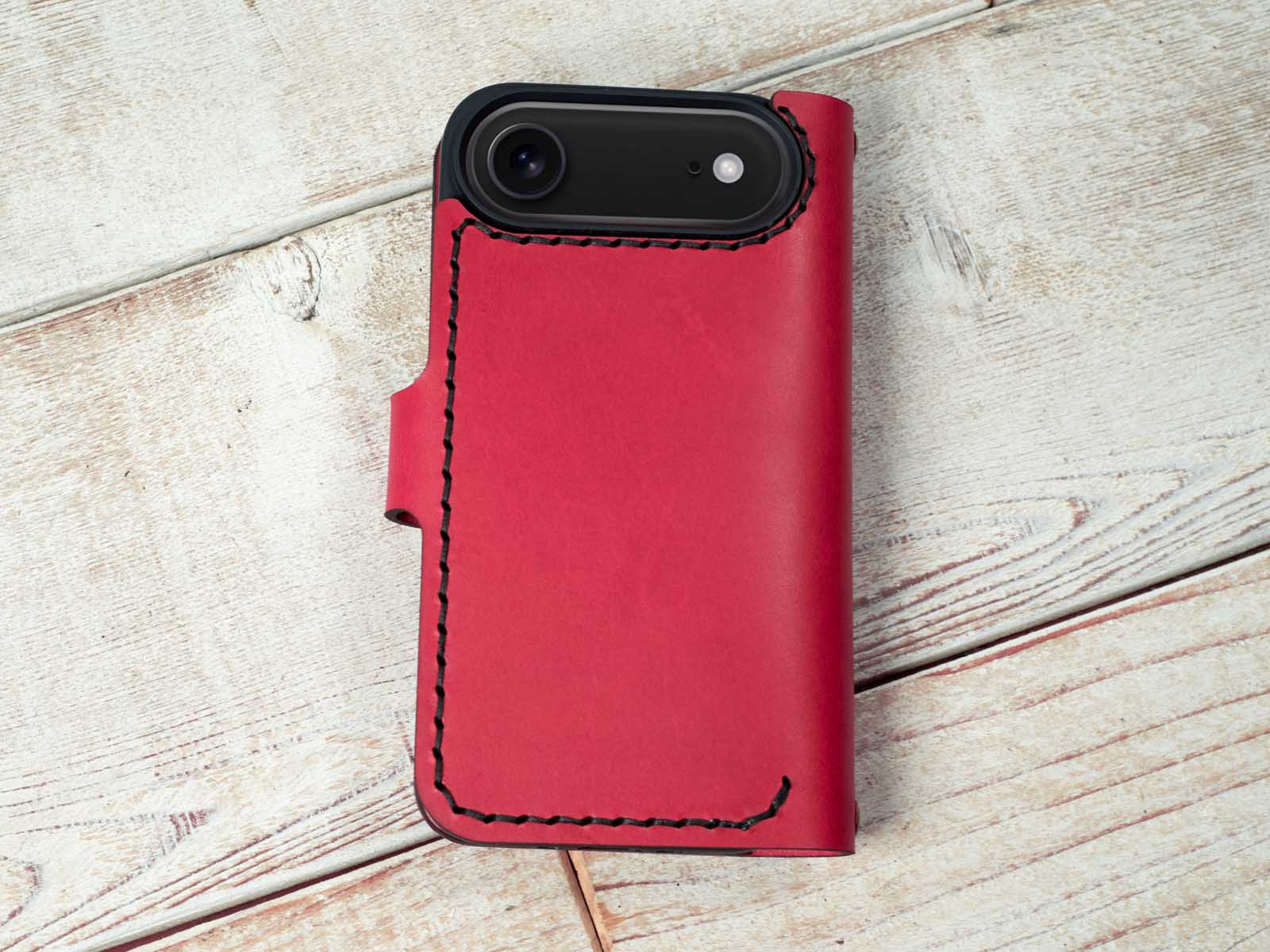 Hand and Hide Customizable Leather Phone Case for iPhone 17 Air iPhone 17 Pro / Charcoal Black