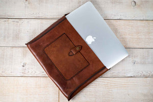 Leather Laptop Sleeve 11-16" MacBook or Laptop Sleeve