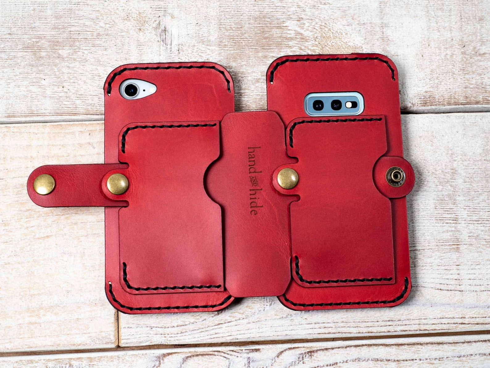 Hand and Hide Dual Phone Case for Any 2 Phones Hand and Hide LLC