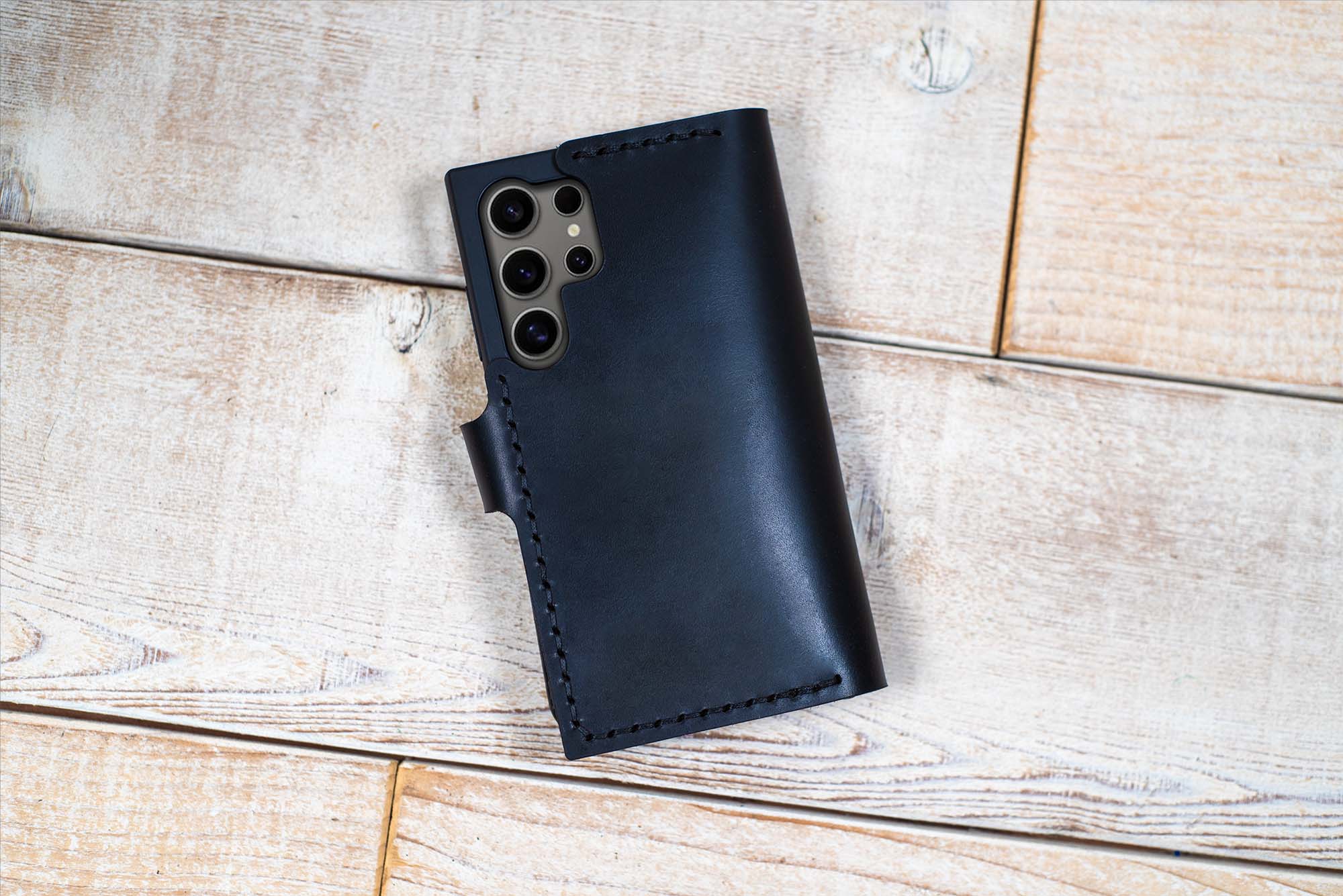 Hand and Hide Customizable Leather Phone Case for Galaxy S23 Ultra Galaxy S23 Plus / Dark Chocolate