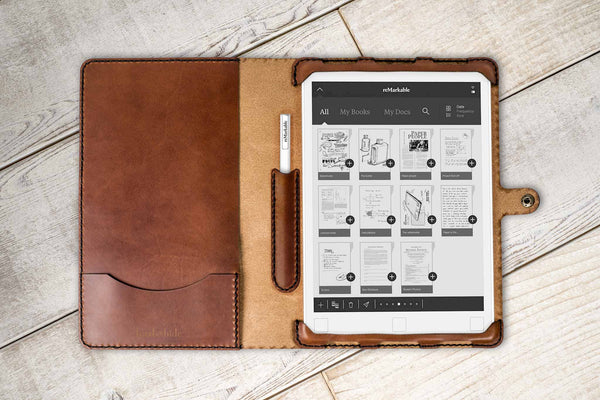 Hand and Hide Leather Tablet Case for reMarkable Tablet (1st or Hand and Hide Leather Tablet Case for reMarkable Tablet (1st or