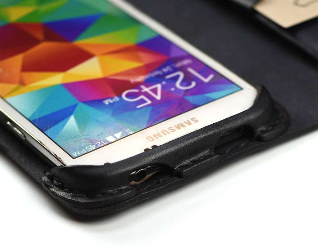 Terminal niezen deur Samsung Galaxy S5 Sport Custom Leather Wallet Case - Hand and Hide LLC