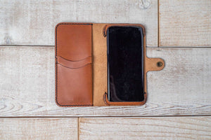 Hand and Hide Samsung Galaxy S10 Leather Phone Wallet | Chestnut