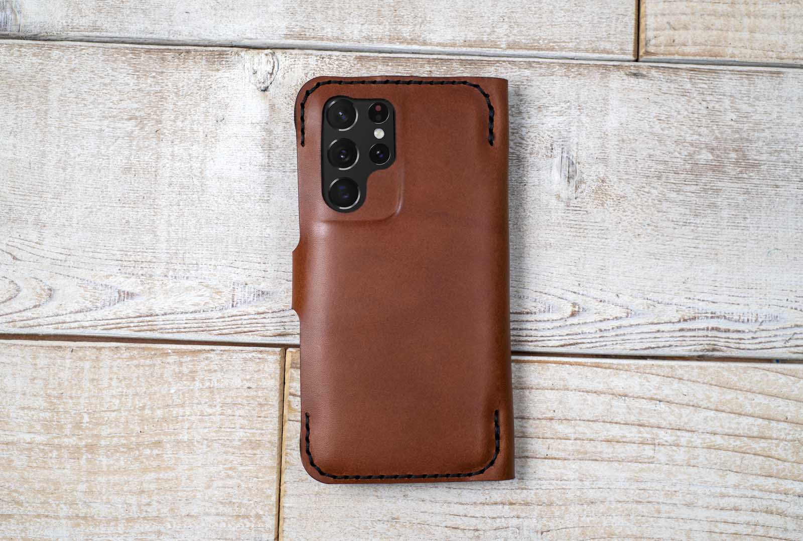 Hand and Hide Customizable Leather Phone Case for Galaxy S21 Ultra