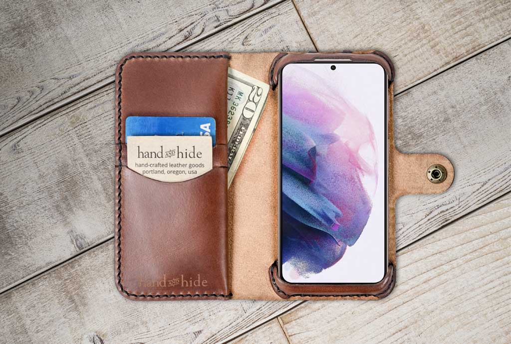 Hand and Hide Customizable Leather Phone Case for Galaxy S21 Galaxy S21 / Charcoal Black Hand and Hide Customizable Leather Phone Case for Galaxy S21 Galaxy S21 / Charcoal Black