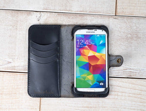 Samsung Galaxy S5 Leather Phone Case | Black