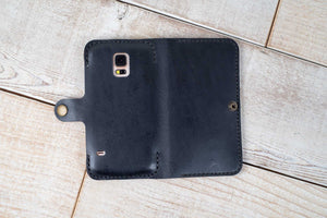 Samsung Galaxy S5 Leather Phone Case | Black