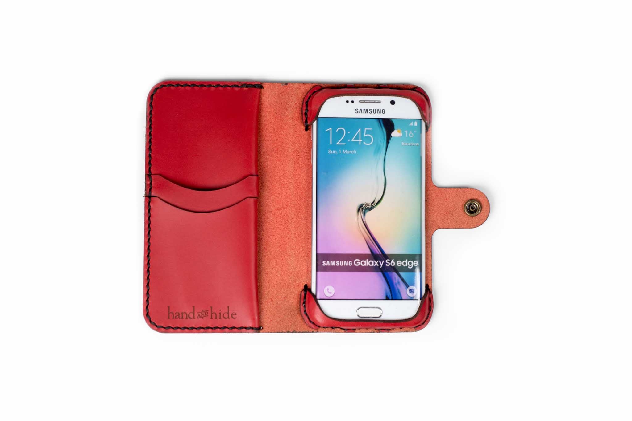 Samsung S6 Edge Custom Leather Wallet - Hand and