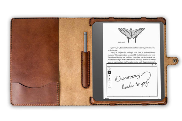 Kindle scriae 16GB 　ソフトカバー、保護フィルム付き kindlescribecoverinchestnut_60