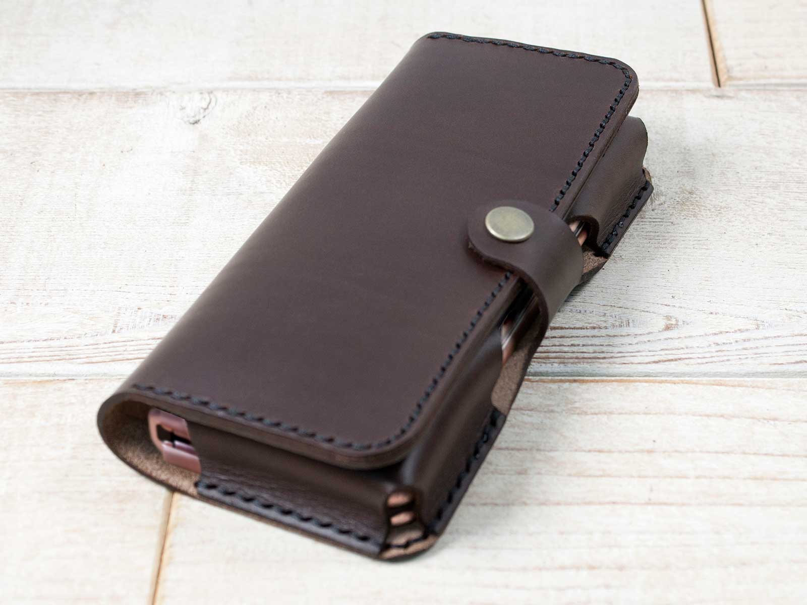 Hand-Crafted Leather Phone Pouch - Hand-Crafted Leather Phone Pouch